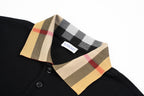 Burberry Black Long-Sleeved Polo T-Shirt
