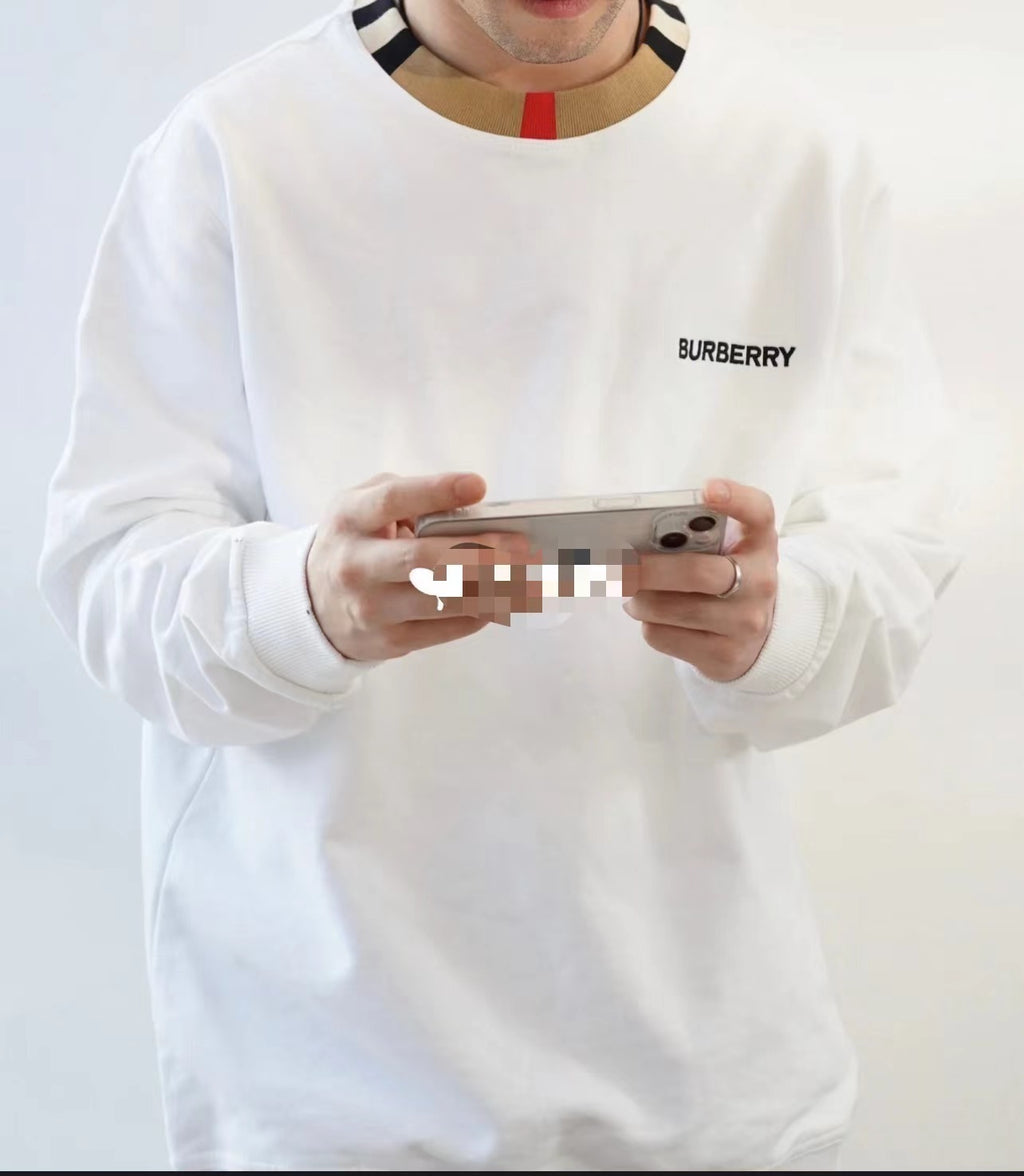 Burberry Splicing Round Neck Sweatshirt