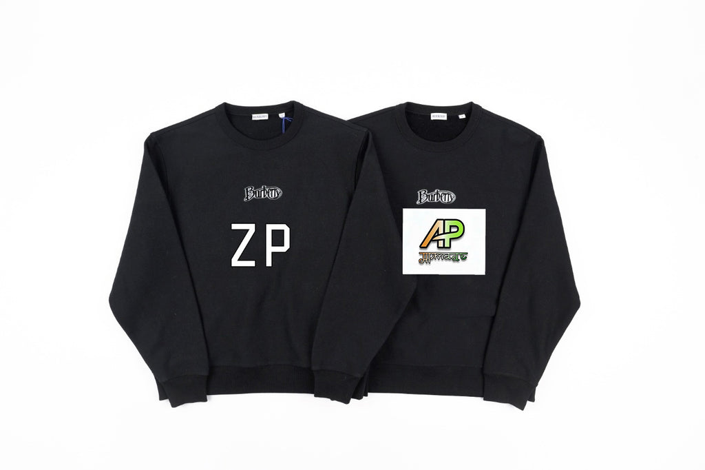 Burberry Flocked Logo Cotton-Blend Crewneck Sweatshirt