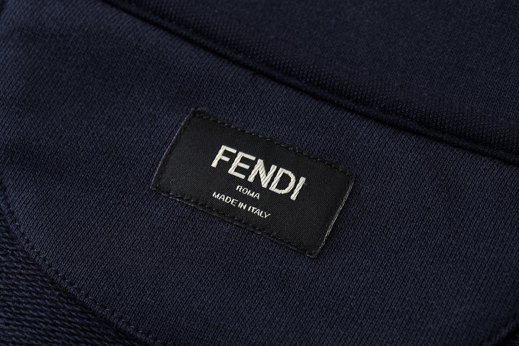 Fendi Applique Embroidered Logo Hoodie