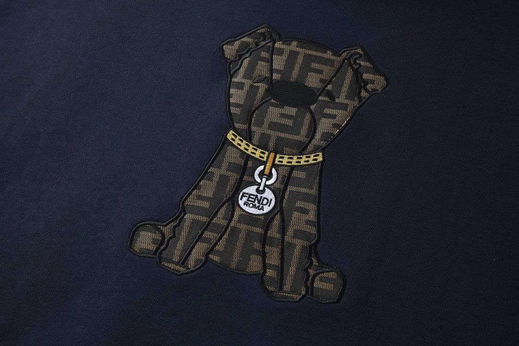 Fendi Applique Embroidered Logo Hoodie