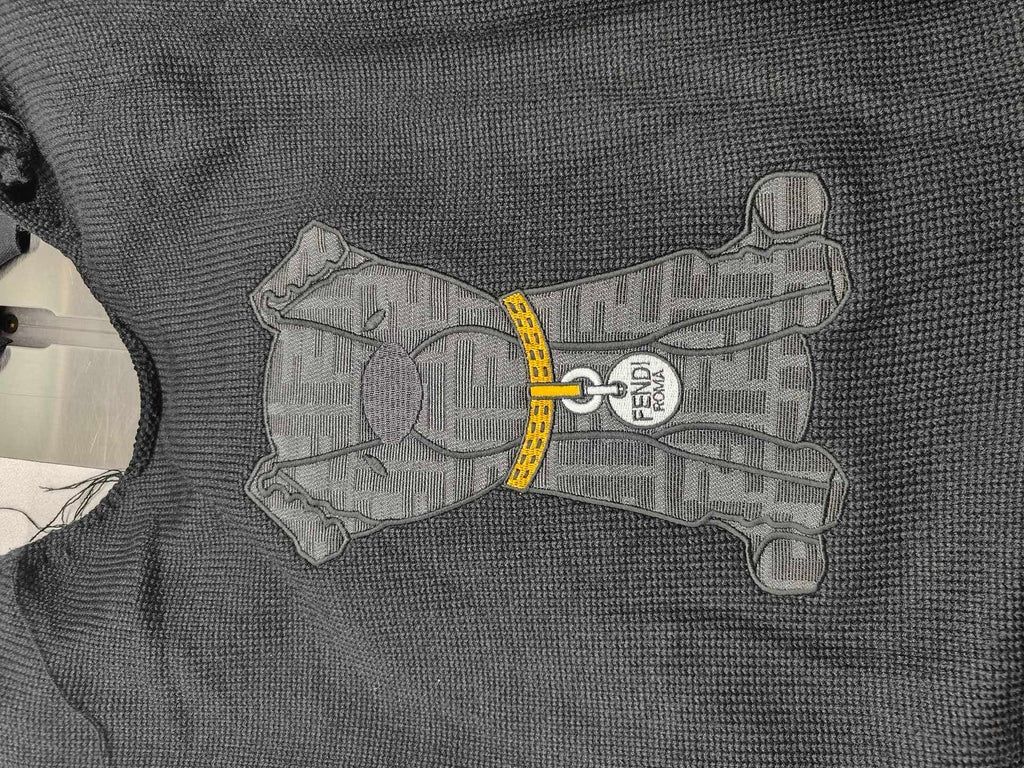 Fendi Embroidered Logo Knitwear Sweatshirt
