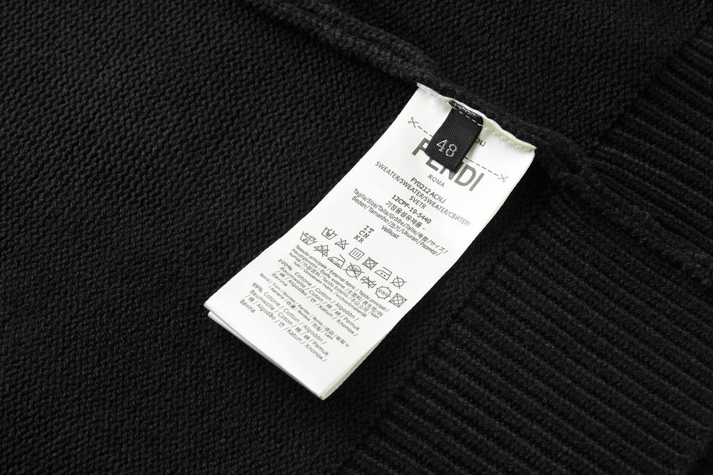 Fendi Embroidered Logo Knitwear Sweatshirt