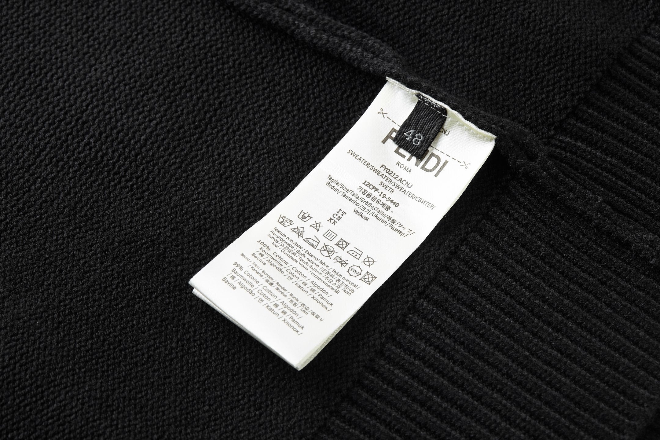 Fendi Embroidered Logo Knitwear Sweatshirt