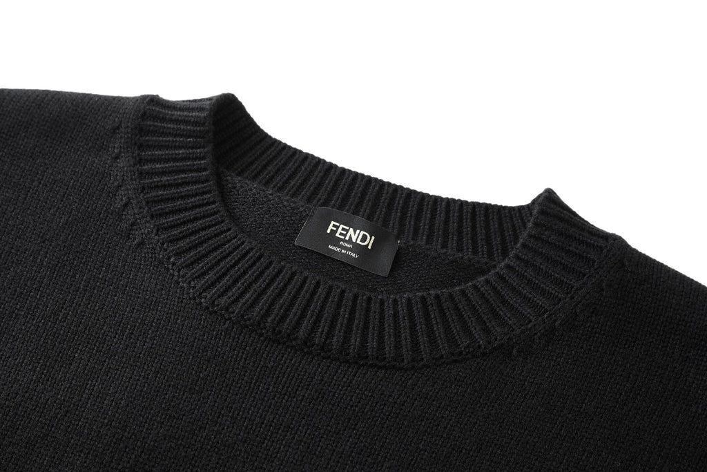 Fendi Embroidered Logo Knitwear Sweatshirt