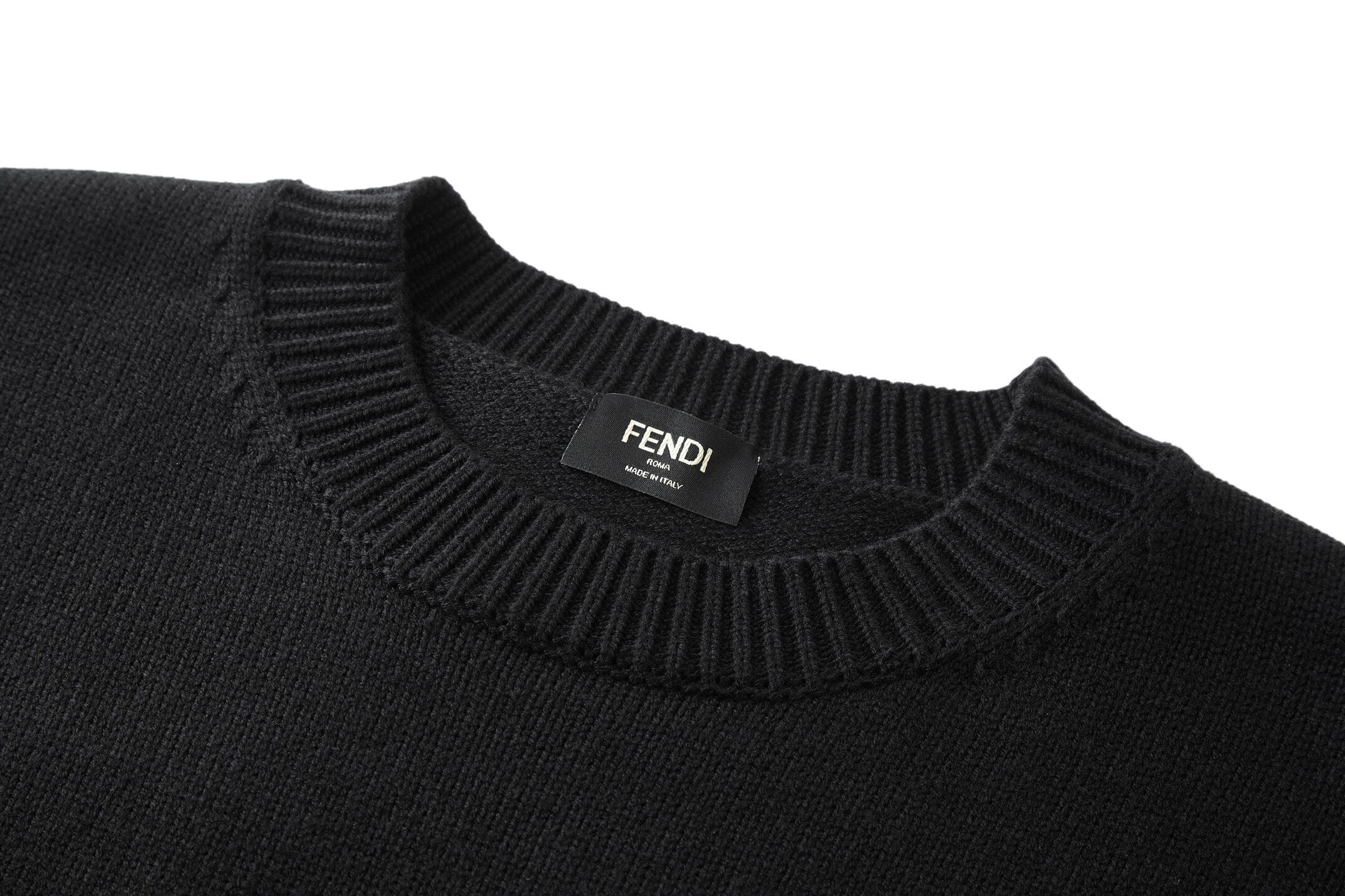 Fendi Embroidered Logo Knitwear Sweatshirt