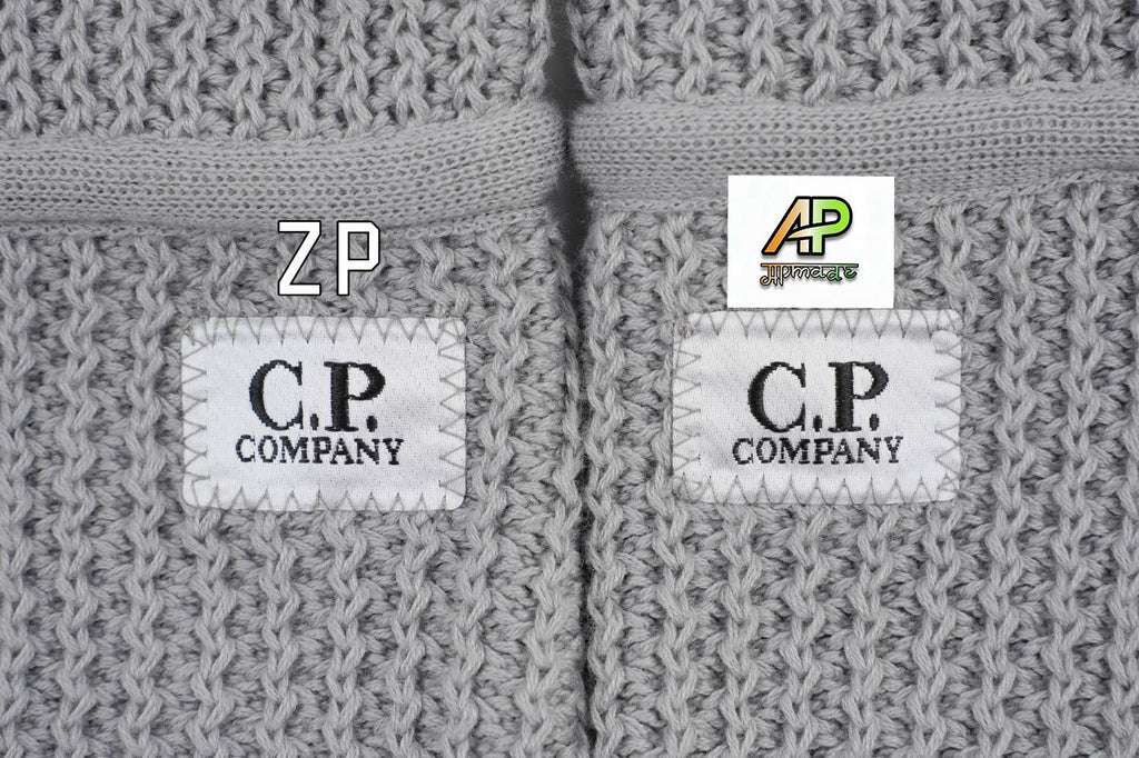 C.P. Company Sleeve Round Logo Knit Hooded Jacket