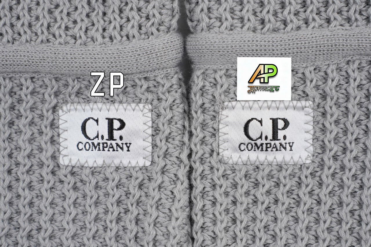 C.P. Company Sleeve Round Logo Knit Hooded Jacket