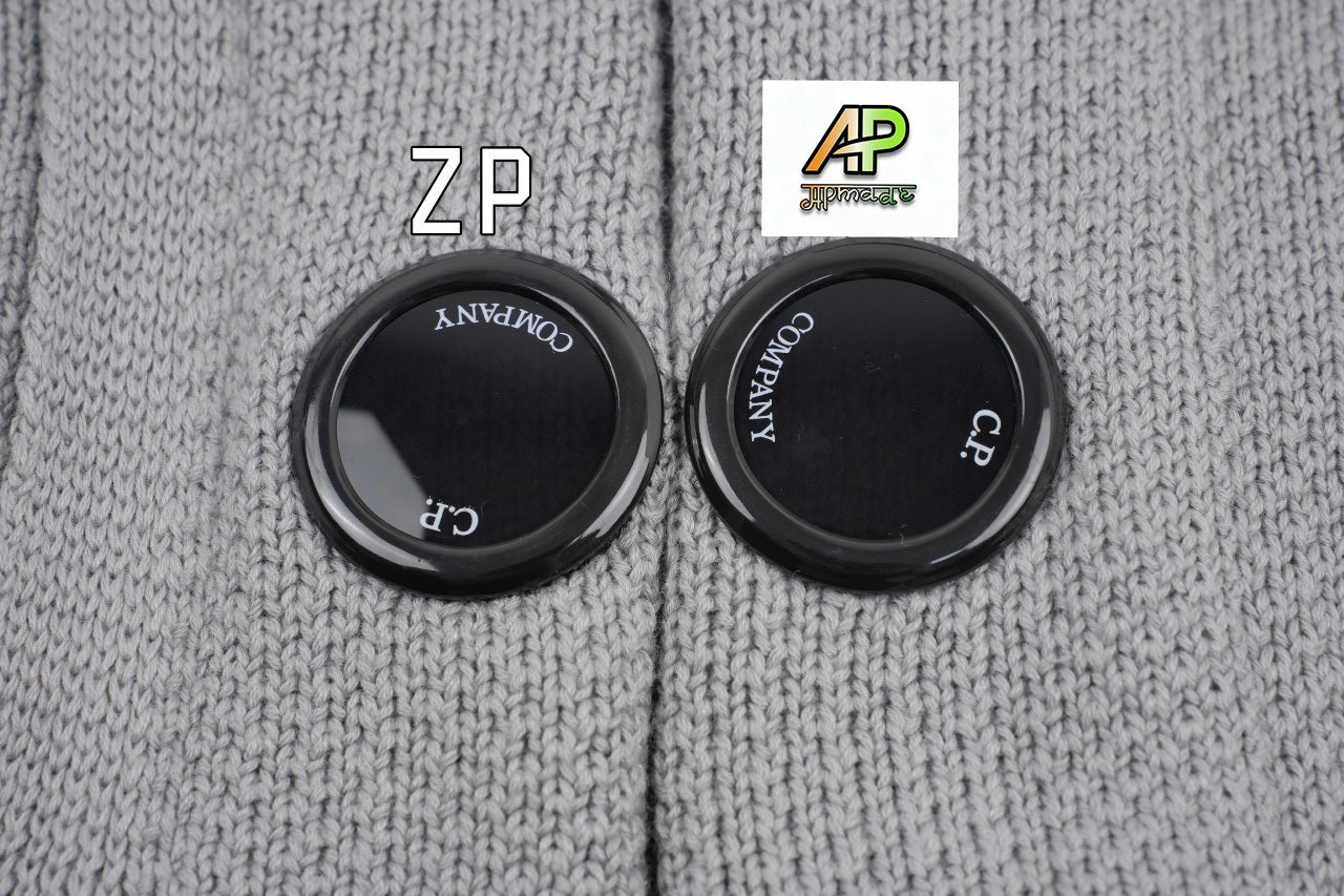 C.P. Company Sleeve Round Logo Knit Hooded Jacket