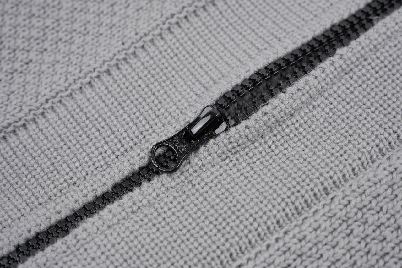 C.P. Company Sleeve Round Logo Knit Hooded Jacket