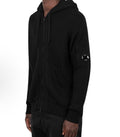 C.P. Company Sleeve Round Logo Knit Hooded Jacket