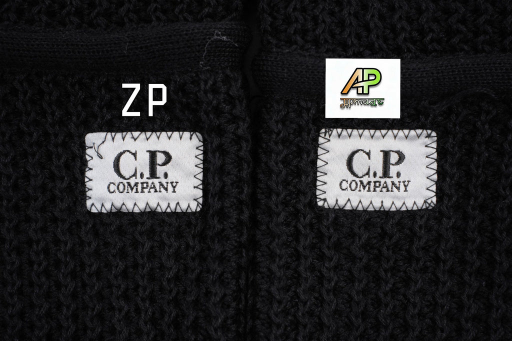 C.P. Company Sleeve Round Logo Knit Hooded Jacket