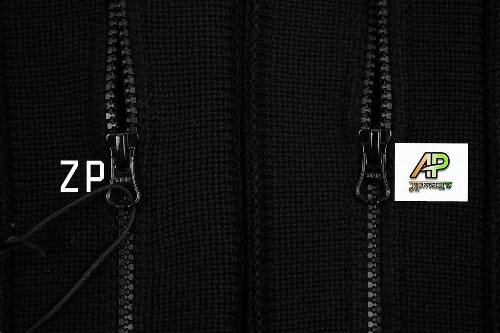 C.P. Company Sleeve Round Logo Knit Hooded Jacket