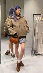 Miu Miu Small Label Merard Lambswool Coat