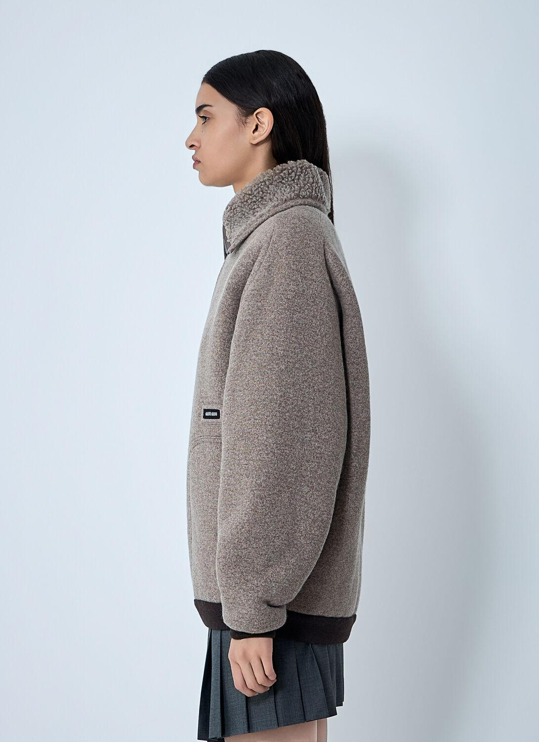 Miu Miu Small Label Merard Lambswool Coat
