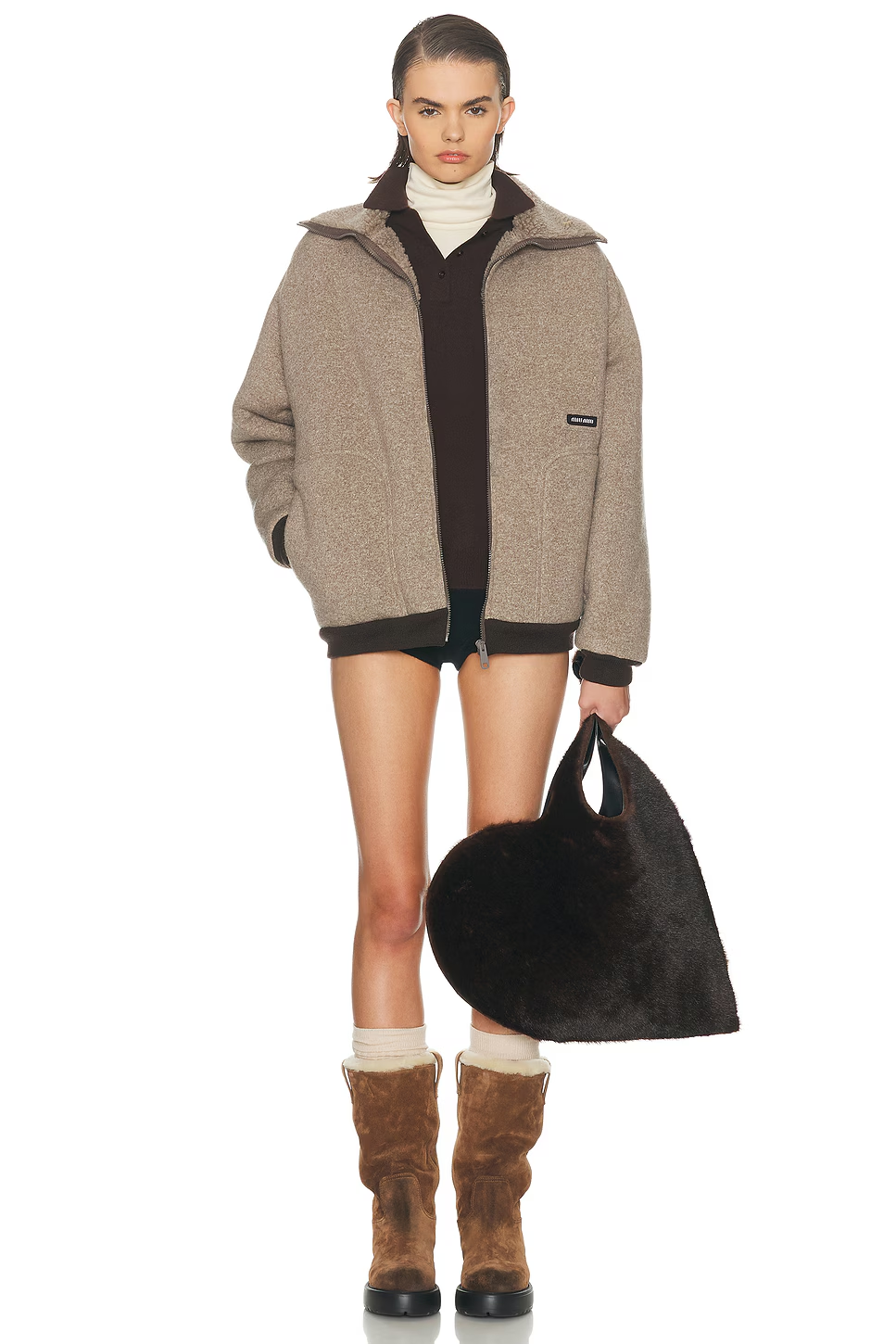 Miu Miu Small Label Merard Lambswool Coat