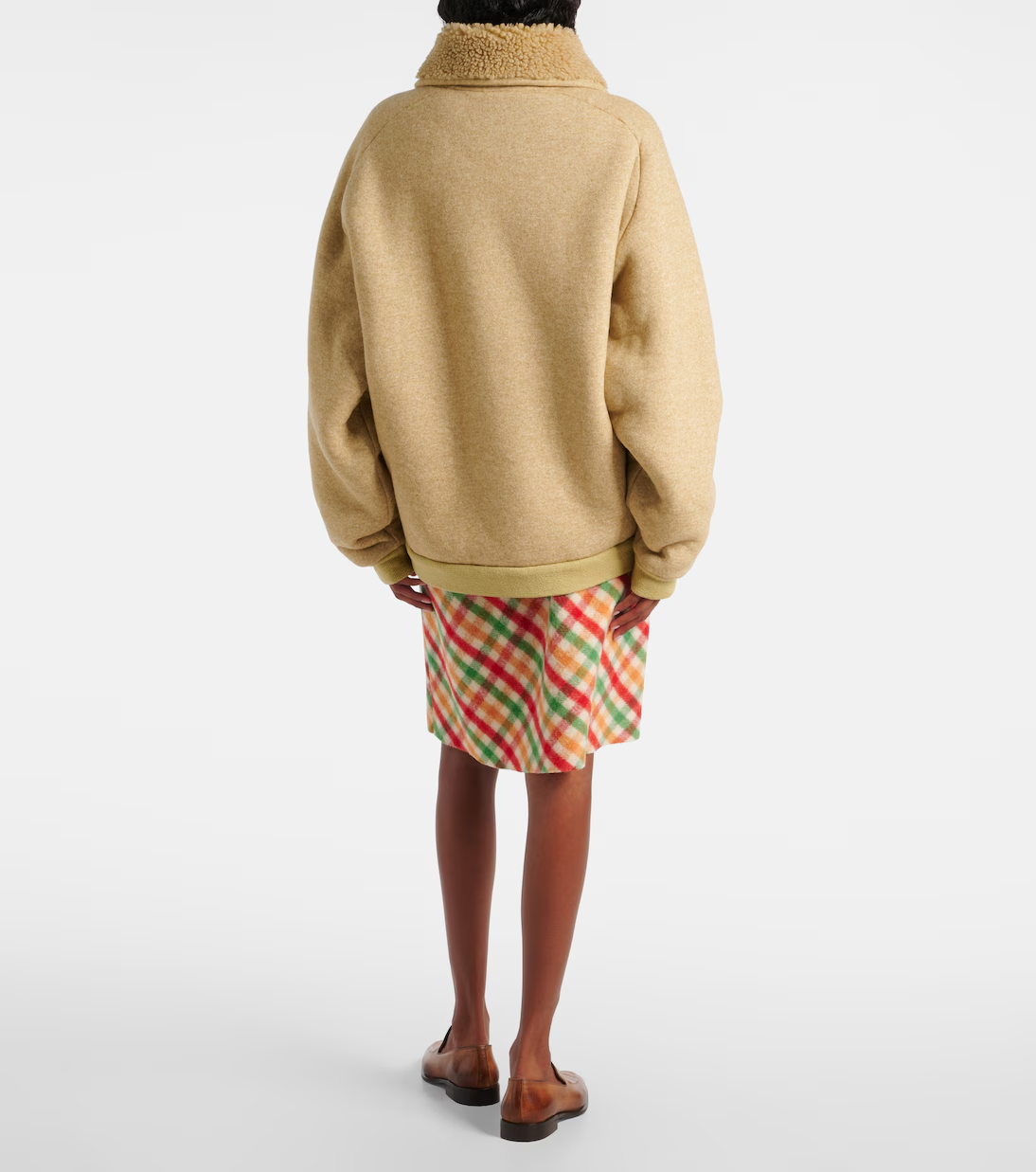 Miu Miu Small Label Merard Lambswool Coat