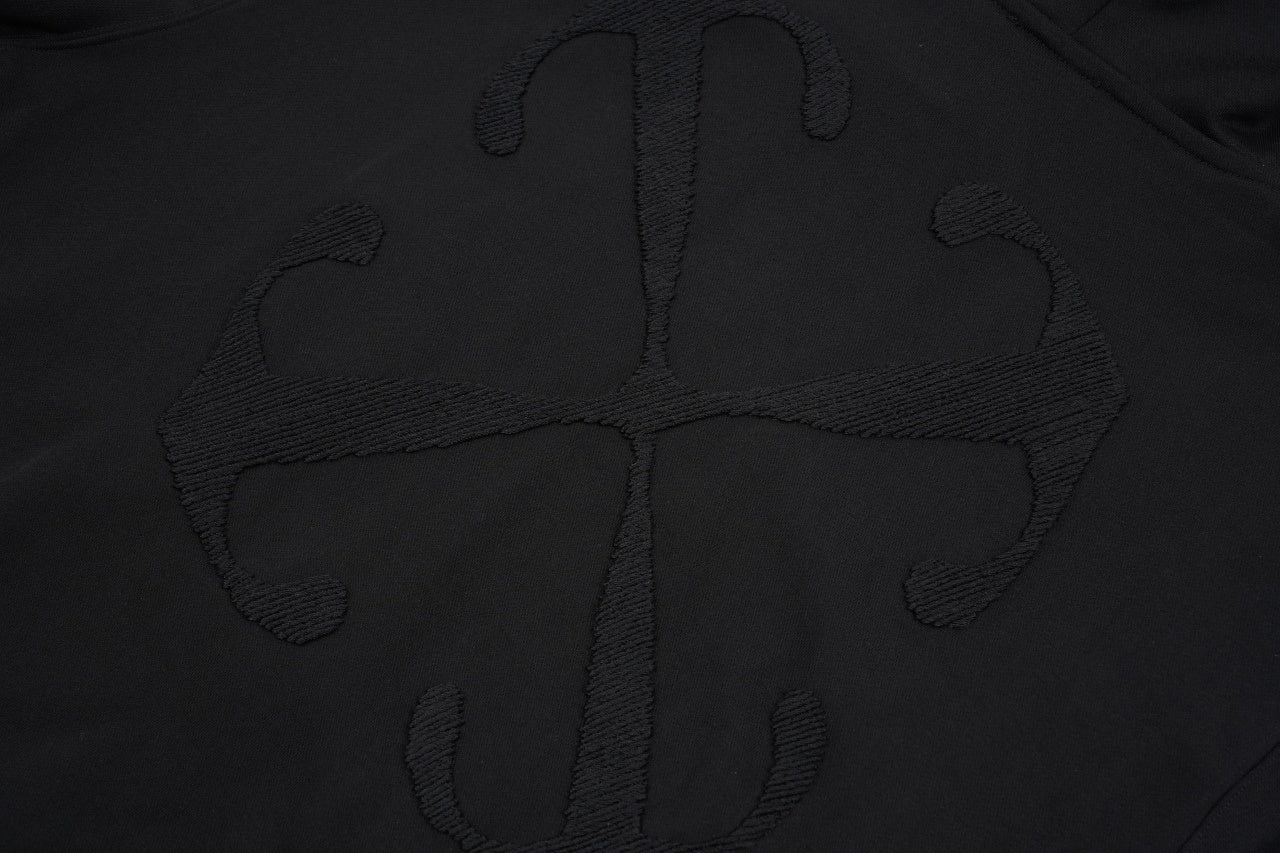 Off-White Dark-Pattern Anchor Arrow Embroidered Hoodie