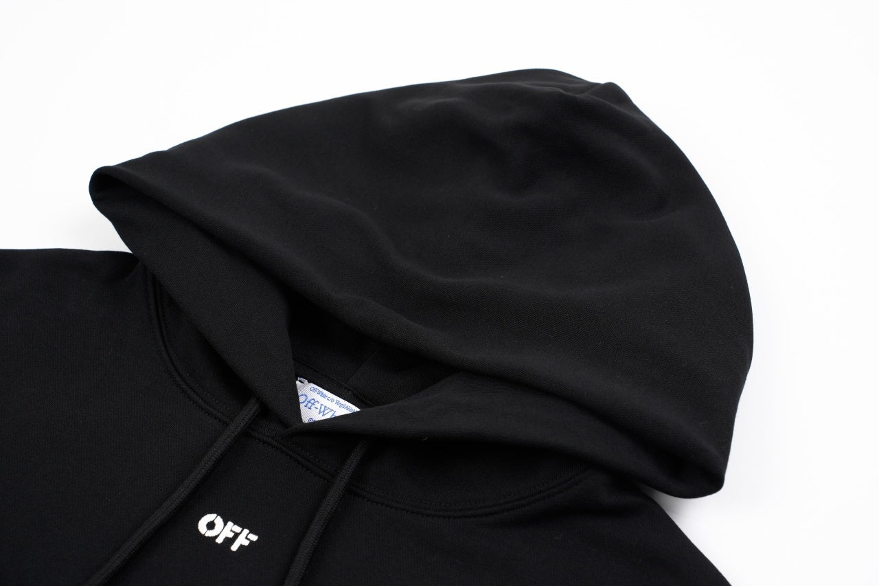 Off-White Dark-Pattern Anchor Arrow Embroidered Hoodie