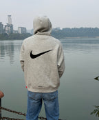 Nike Sup × Nk Collaboration Hooded Jacket with Embroidered Swoosh