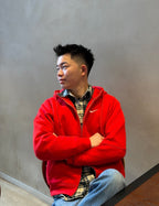 Nike Sup × Nk Collaboration Hooded Jacket with Embroidered Swoosh