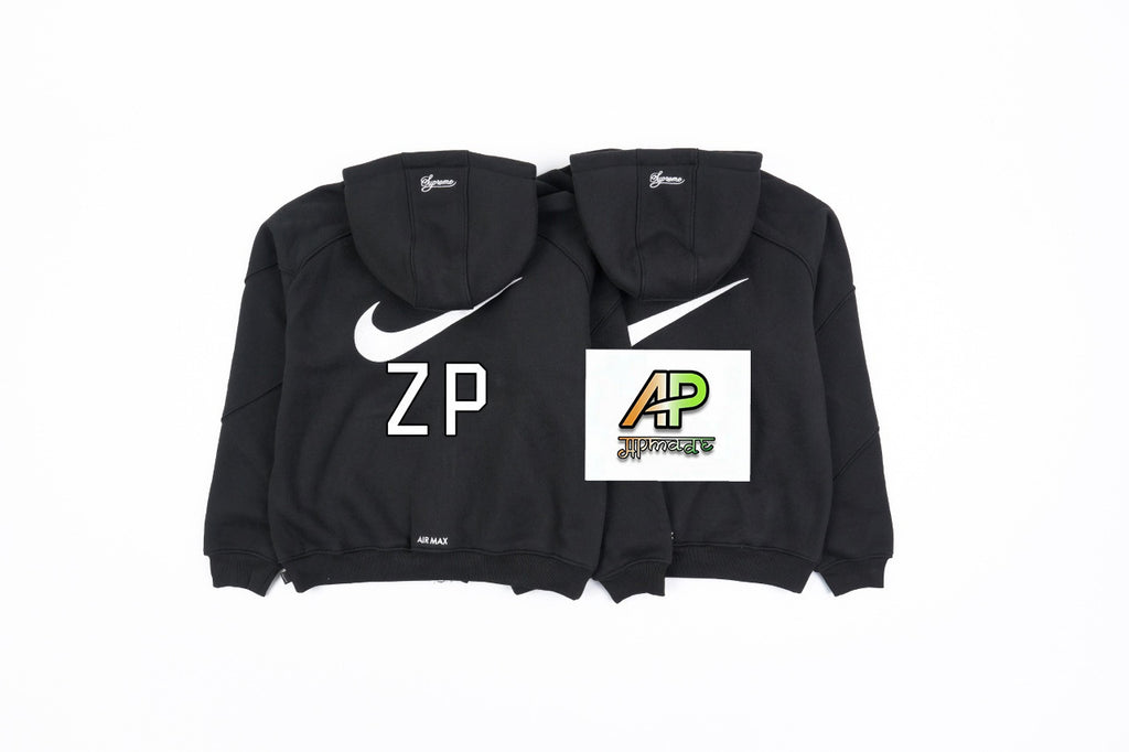 Nike Sup × Nk Collaboration Hooded Jacket with Embroidered Swoosh