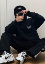 Nike x Stussy 23SS Solid Color Embroidered Logo Hooded Fleece Sweatshirt
