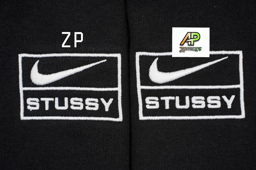 Nike x Stussy 23SS Solid Color Embroidered Logo Hooded Fleece Sweatshirt