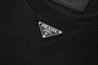 Prada Metal Logo Crewneck Sweatshirt
