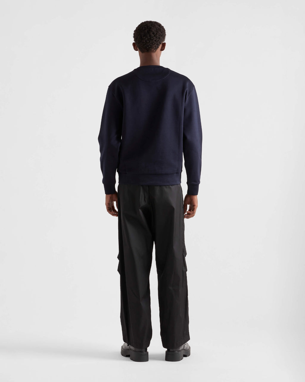 Prada Nylon Patchwork Decorative Air Layer Sweatshirt