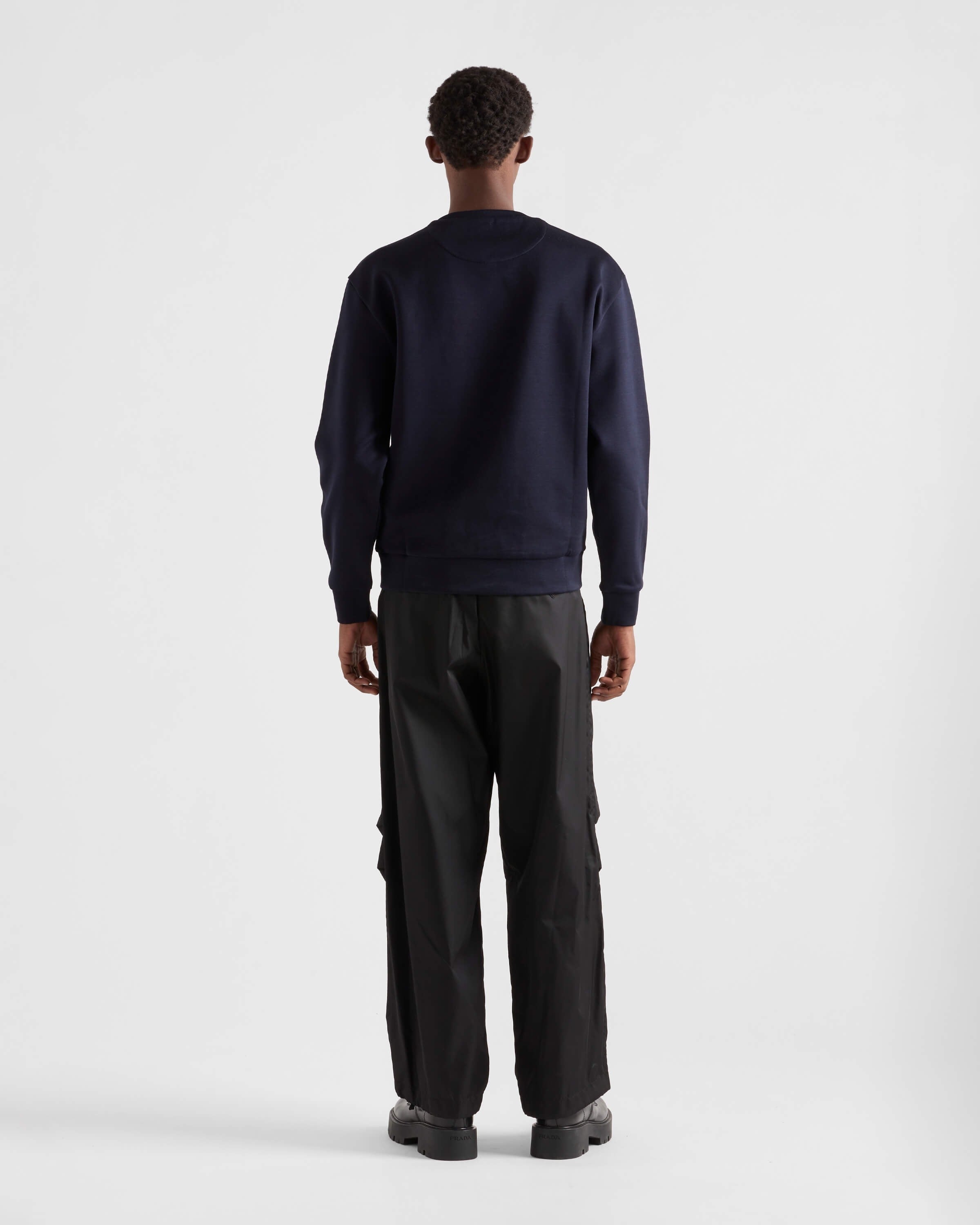 Prada Nylon Patchwork Decorative Air Layer Sweatshirt