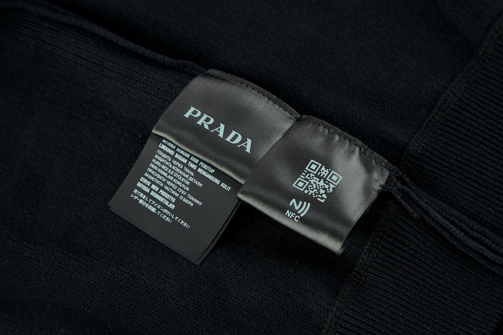 Prada Embroidered Towel Knit Hoodie