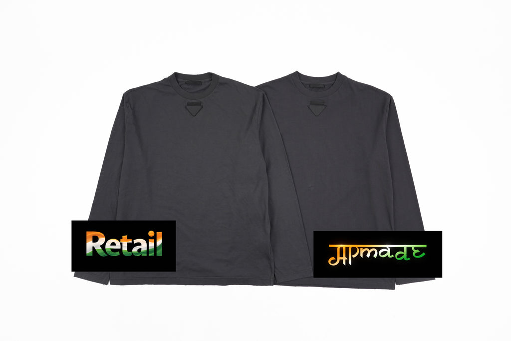 Prada Triangular Patch Long-sleeve T-shirt