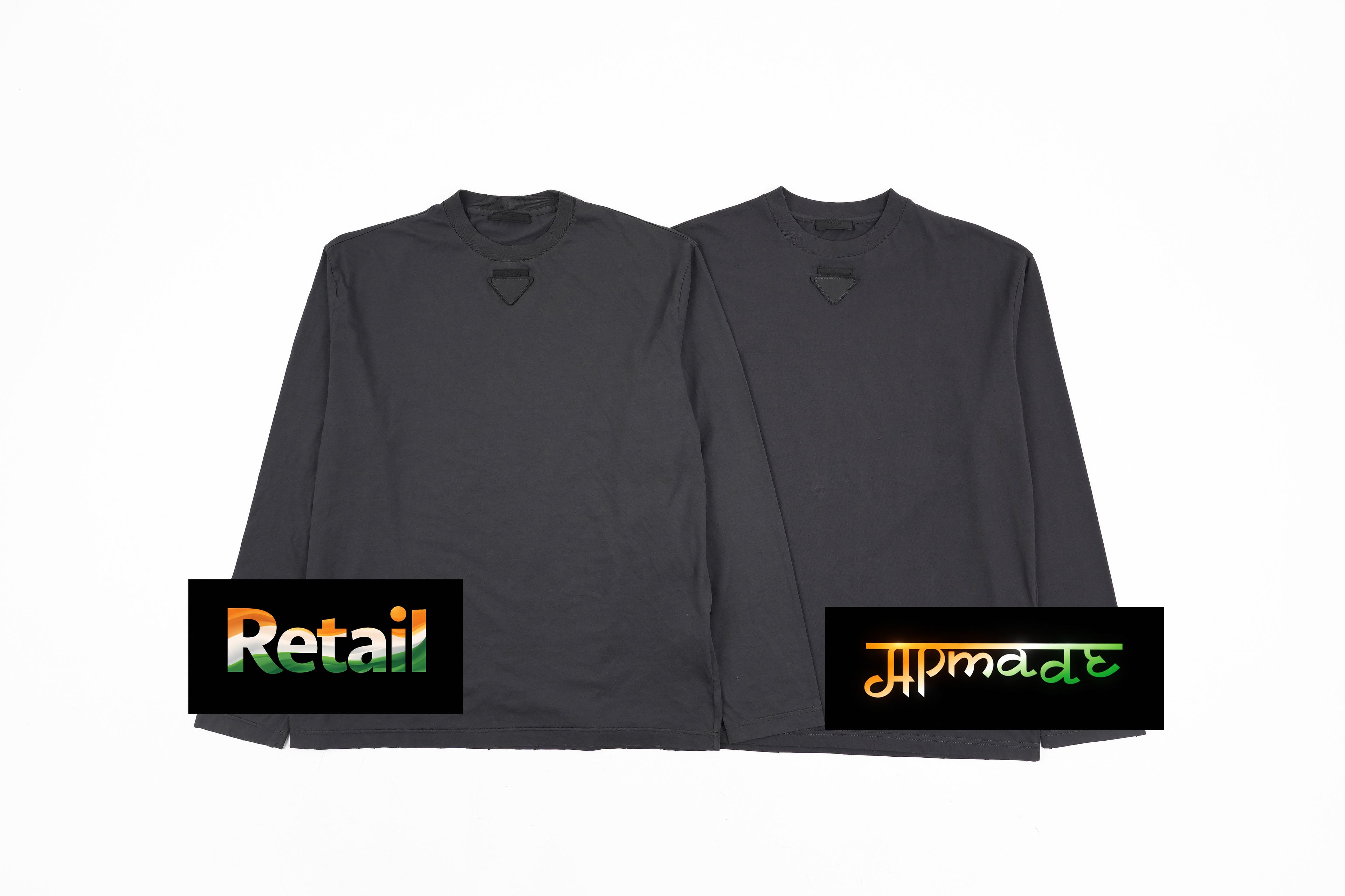 Prada Triangular Patch Long-sleeve T-shirt