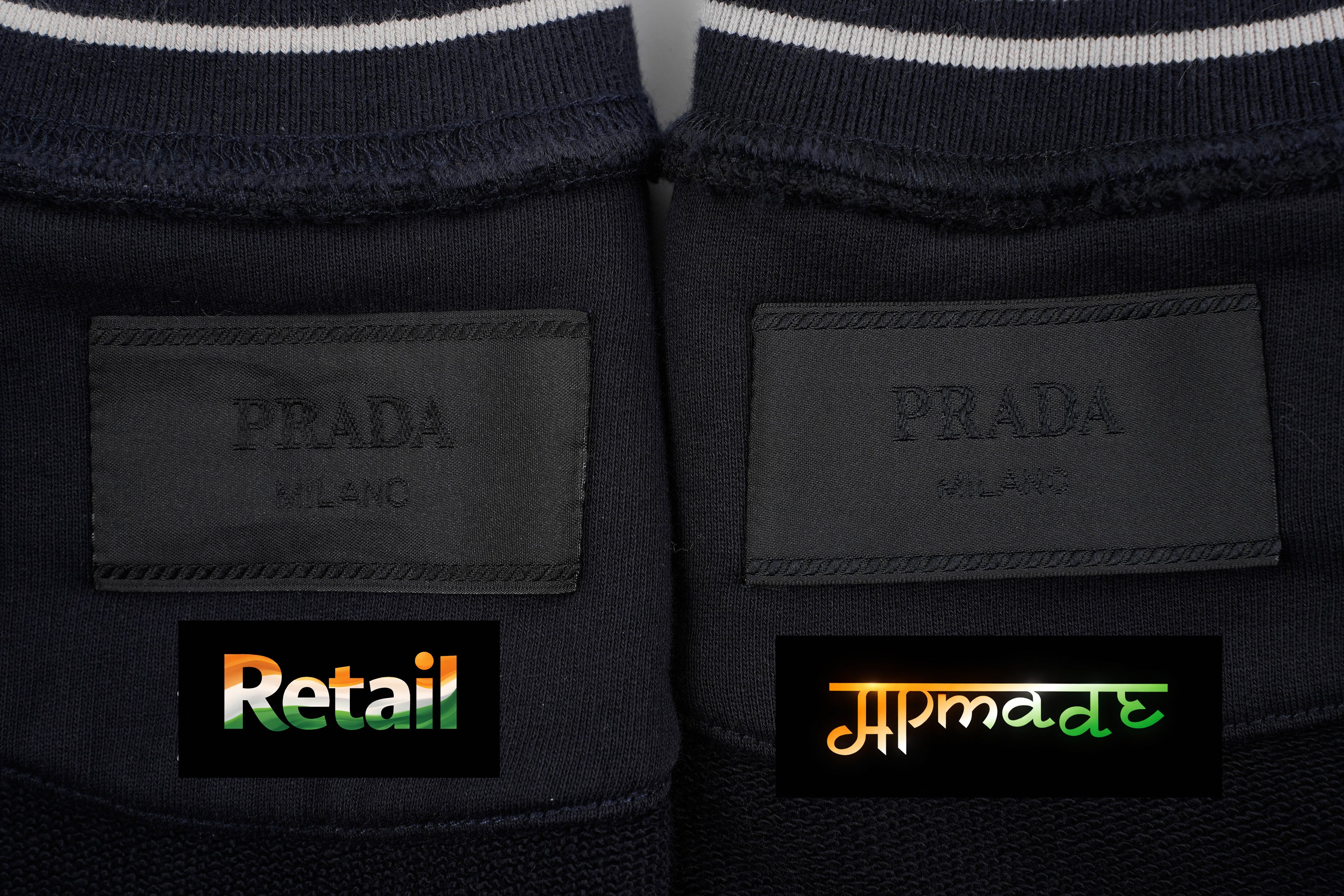 Prada Washed Printed Distressed Sweatshirt