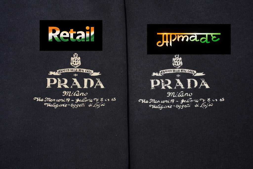 Prada Washed Printed Distressed Sweatshirt