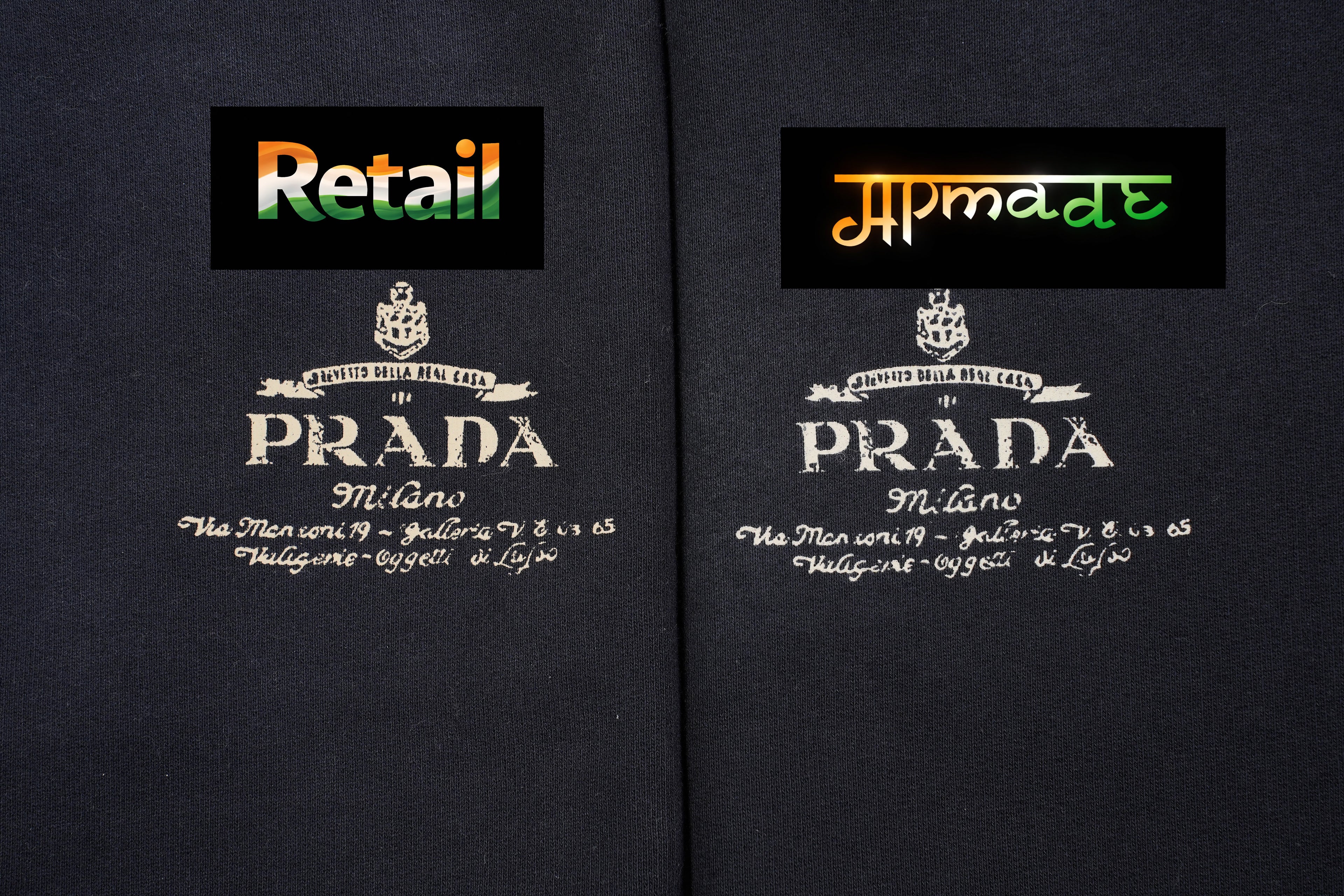 Prada Washed Printed Distressed Sweatshirt