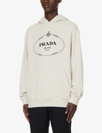 Prada Chest Flower Embroidered Gauze Hoodie