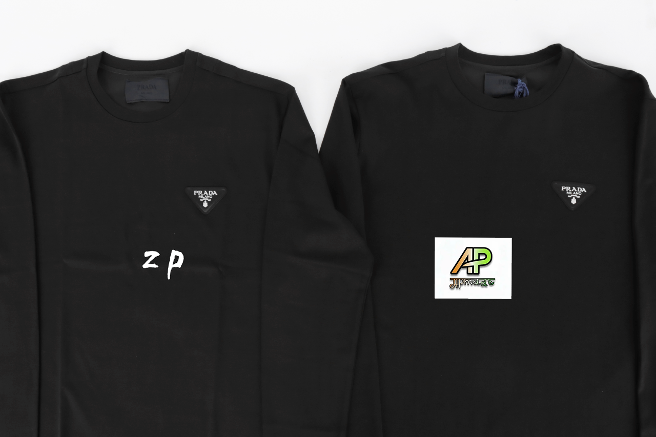 Prada Two-ply Double-faced Plain Weave Sweatshirt