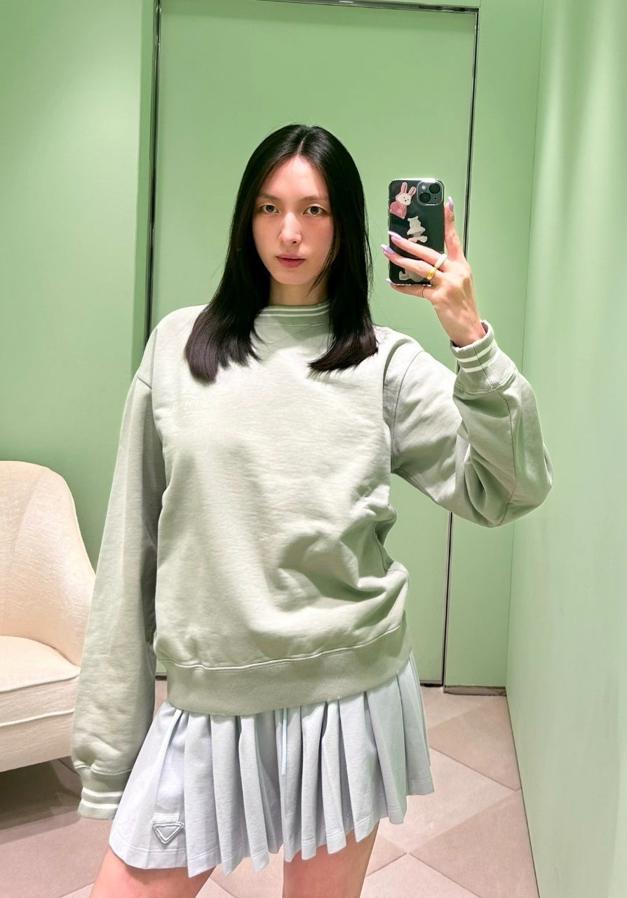 Prada Distressed Print Sweatshirt