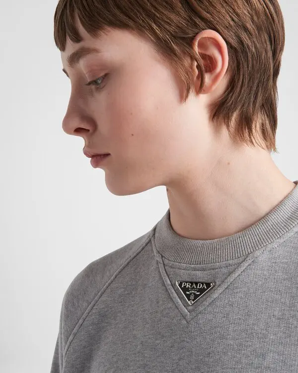 Prada Hardware Triangle Logo Sweatshirt