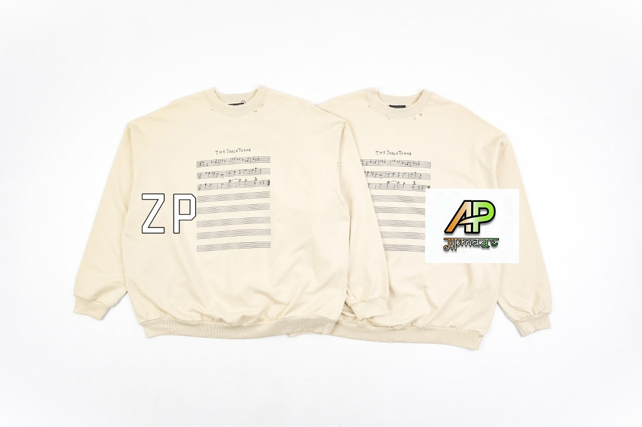 Balenciaga Sheet Music Crew Neck Sweatshirt