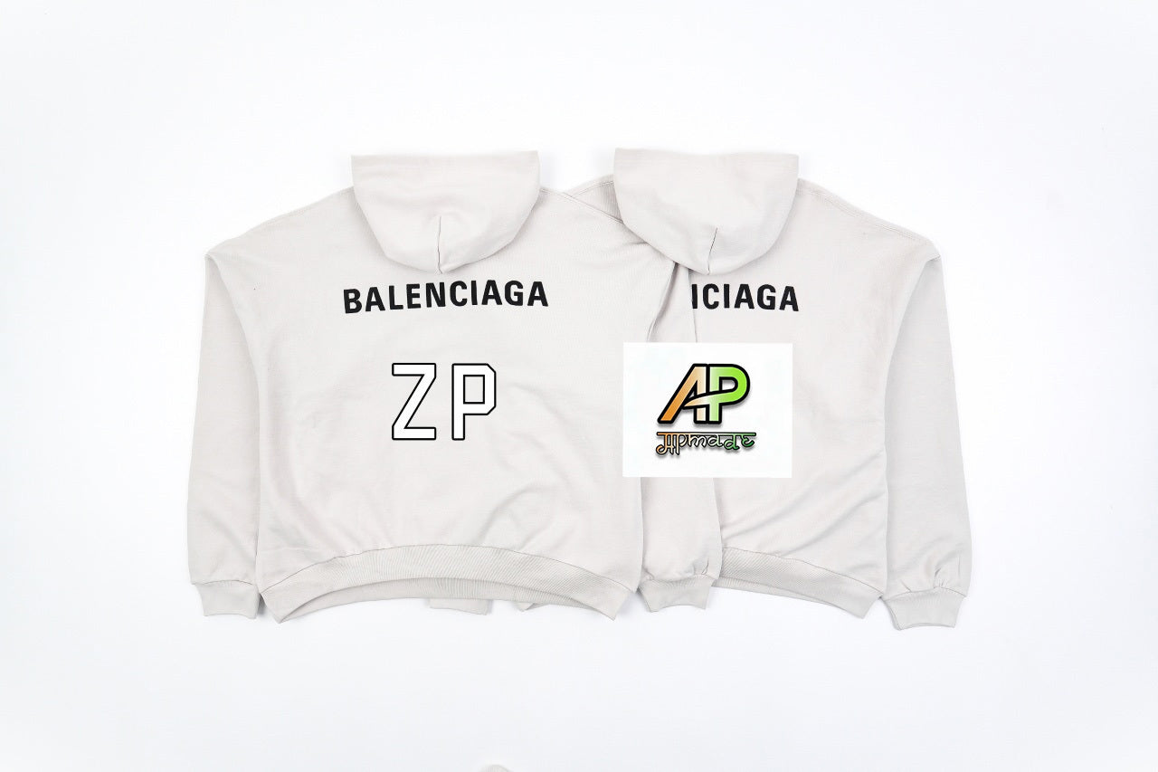 Balenciaga V-neck Hooded Sweatshirt
