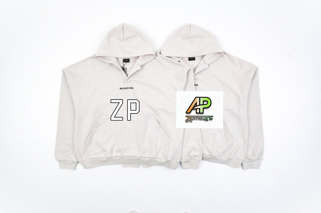 Balenciaga V-neck Hooded Sweatshirt