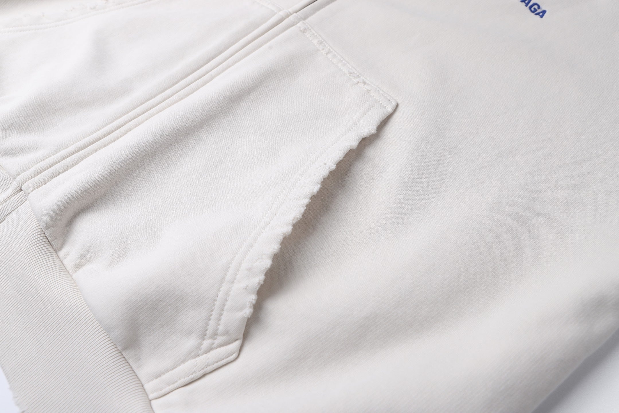 Balenciaga 25SS Letter Embroidery Hooded Zip-Up Sweatshirt