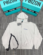 Balenciaga 25SS Letter Embroidery Hooded Zip-Up Sweatshirt