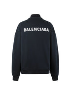 Balenciaga 25SS Embroidered Shirt Collar Drop Shoulder Sweatshirt