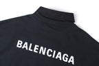 Balenciaga 25SS Embroidered Shirt Collar Drop Shoulder Sweatshirt