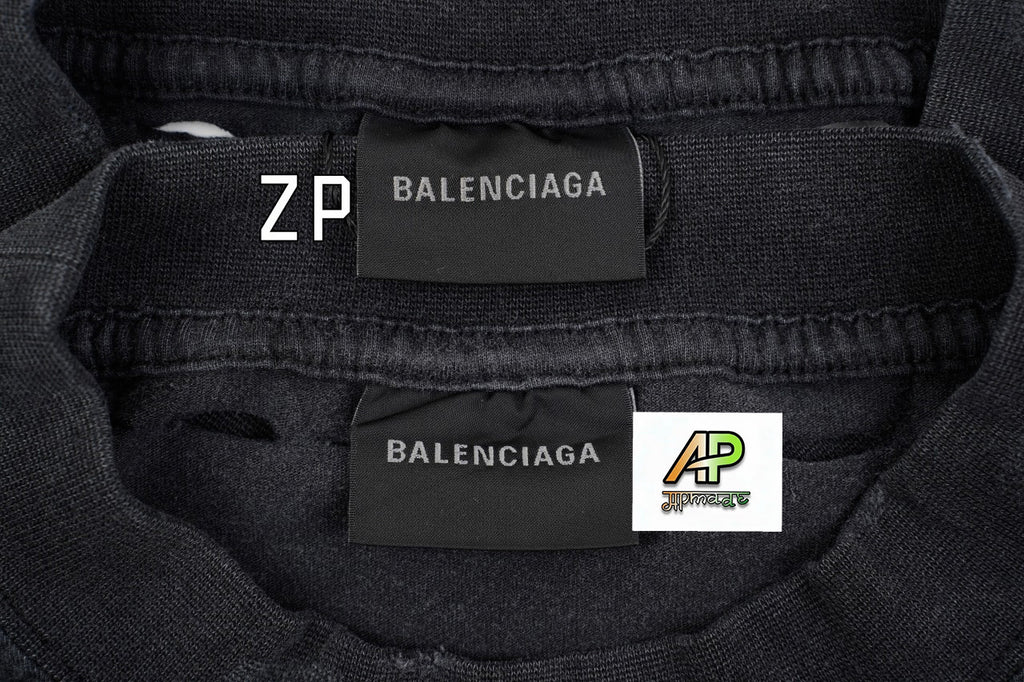 Balenciaga Kraft Paper Washi Tape Lettering Distressed Sweatshirt