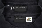 Balenciaga Kraft Paper Washi Tape Lettering Distressed Sweatshirt